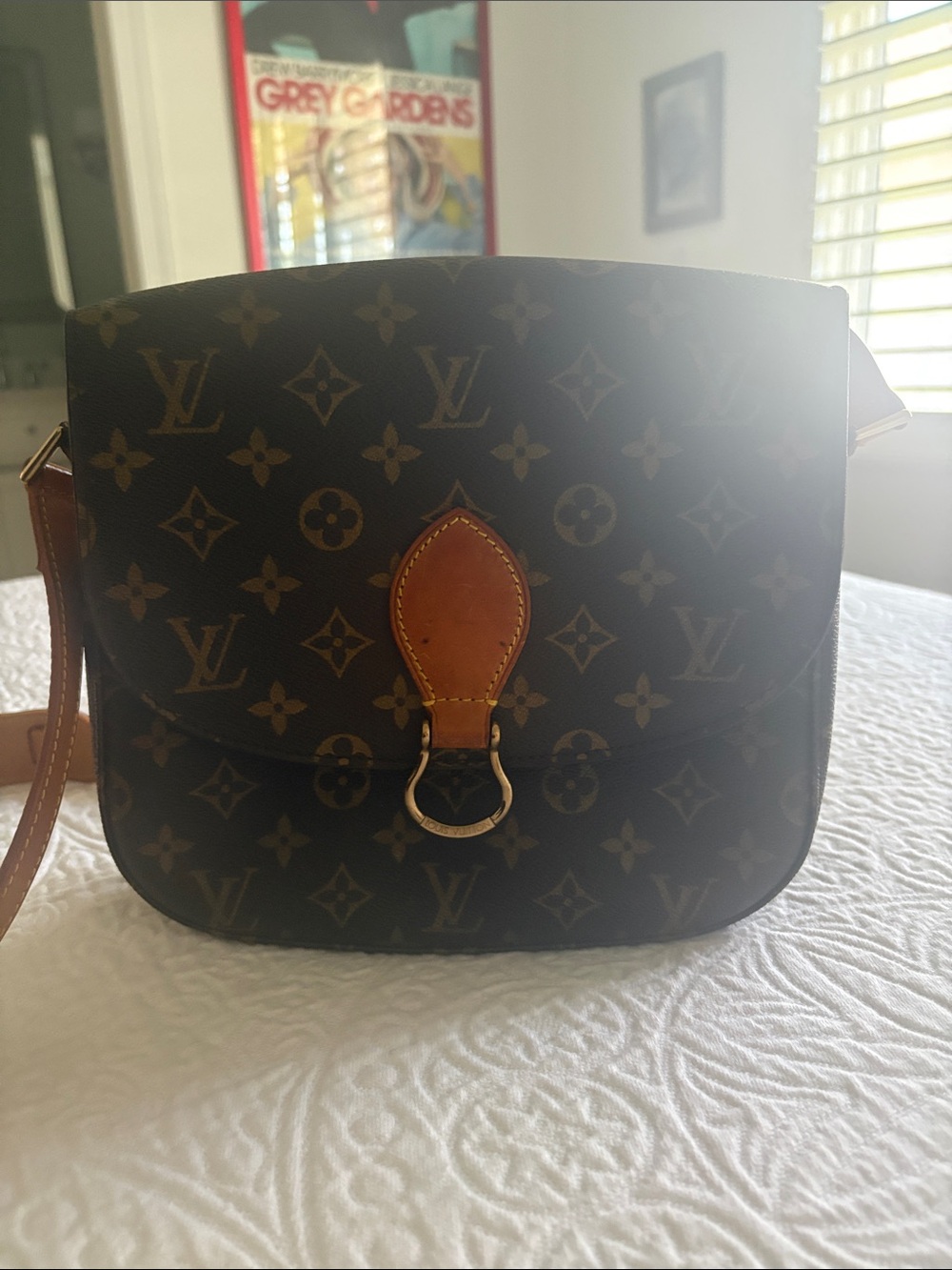 Louis Vuitton Monogram Crossbody in Brown and Tan with Gold Hardware